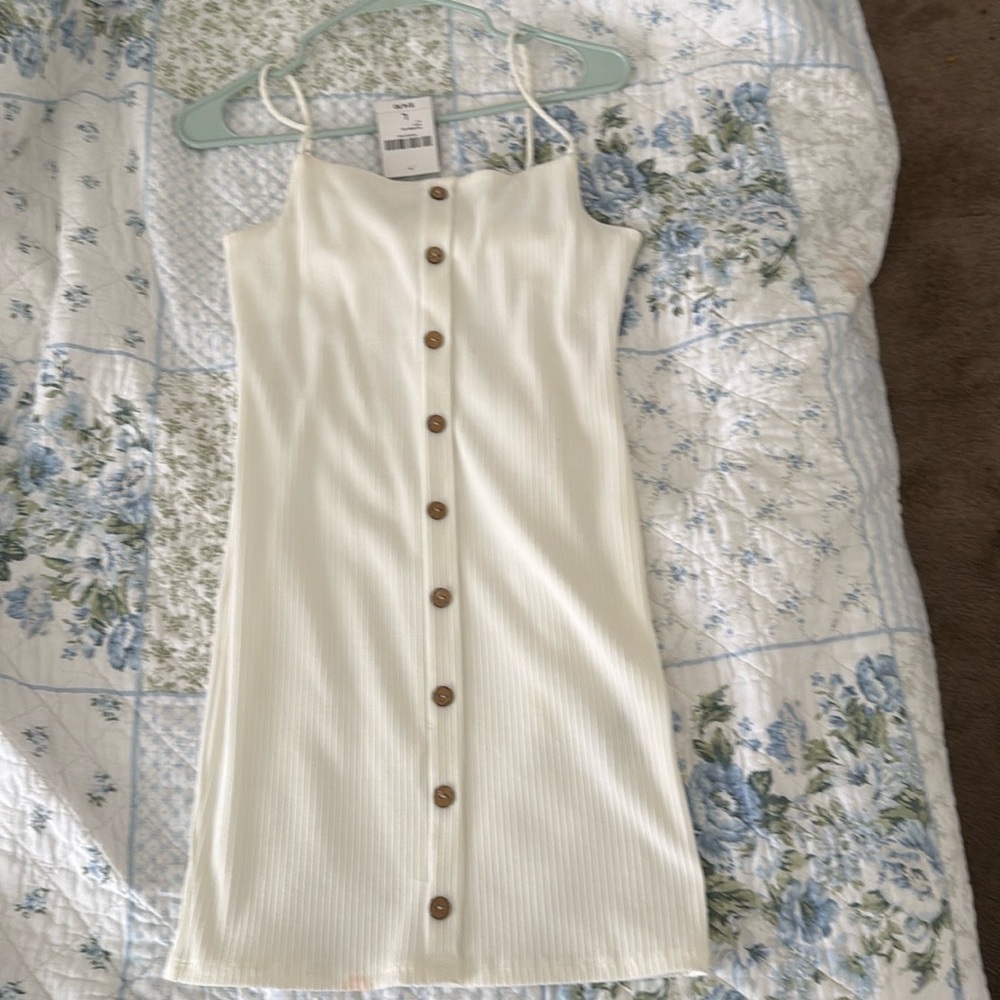 White Button-Down Dress